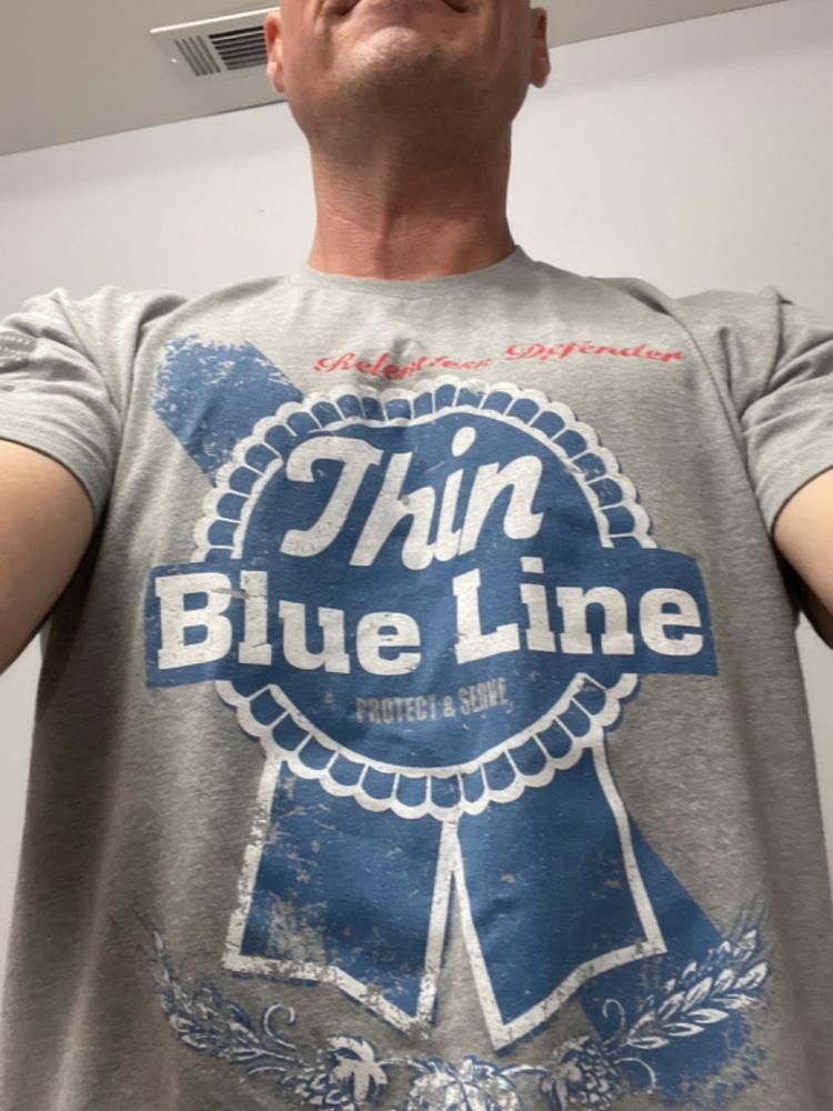 Thin Blue Line Protect and Serve - XL - Customer Photo From Brad Stone