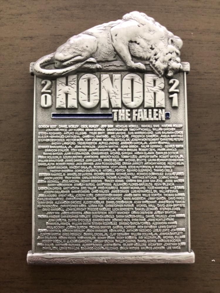 2021 Honor the Fallen Challenge Coin (100% Proceeds Donated NLEOMF & C.O.P.S.) - Customer Photo From Justin Durso