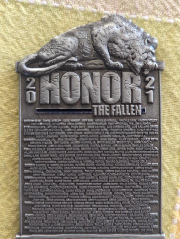 2021 Honor the Fallen Challenge Coin (100% Proceeds Donated NLEOMF & C.O.P.S.) - Customer Photo From Jeffrey Toback