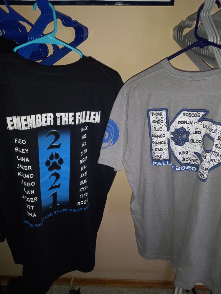 2021 Honor Fallen K9 (100% Proceeds Donated) - XL - Customer Photo From Chad Campbell