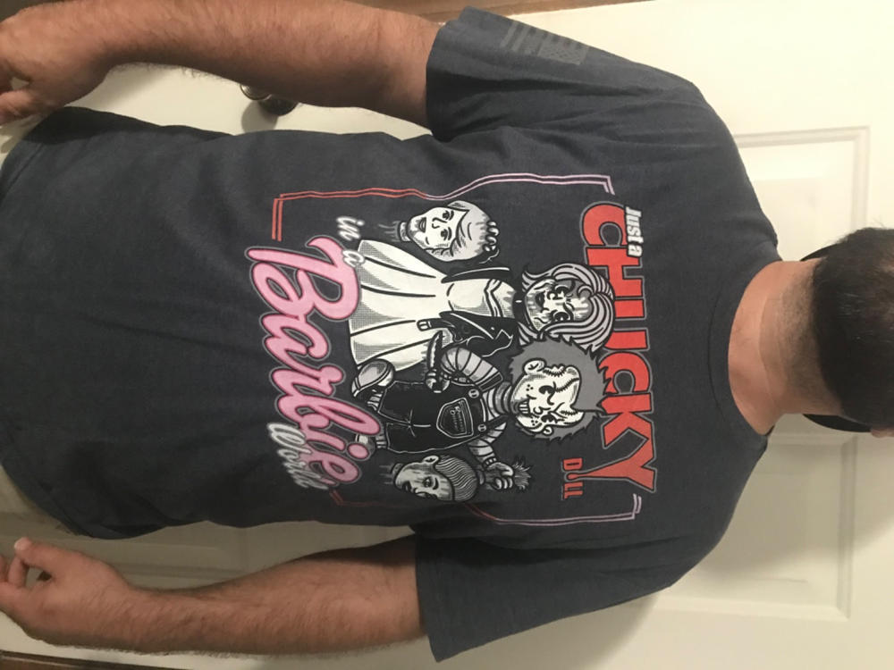 Chucky Doll - Unisex T-Shirt, 2XL Tees - Customer Photo From Kyle Francis