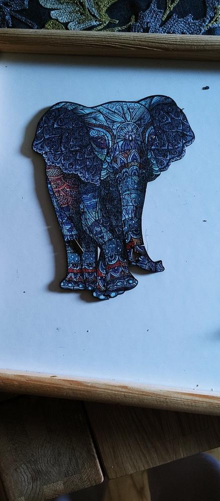Mindsti - Puzzle "Blauer Elefant" - Customer Photo From Bettina Schiewek
