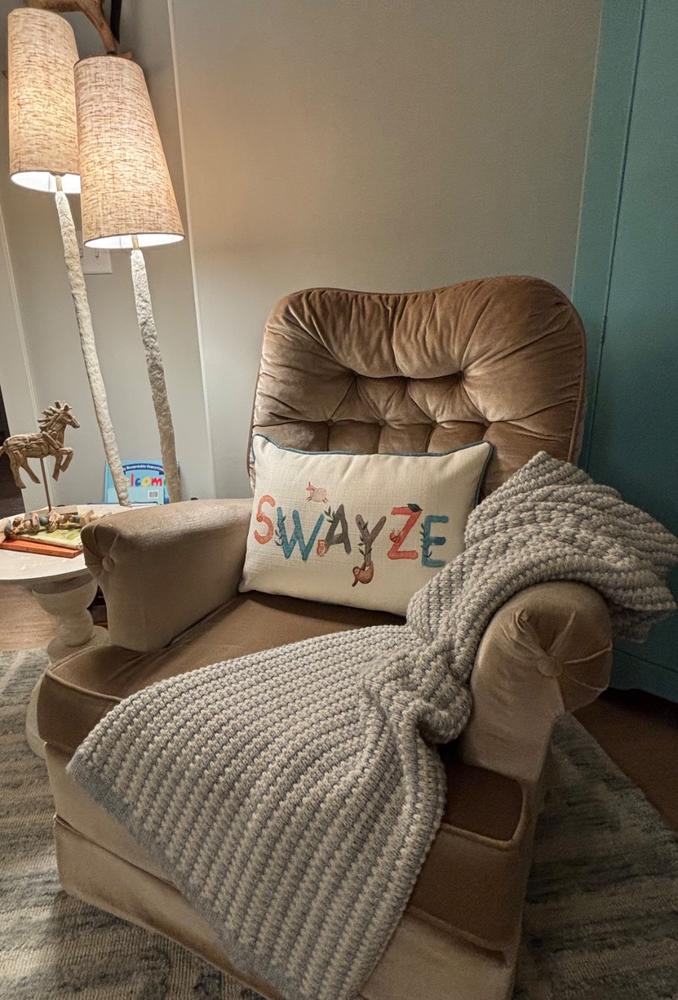 Custom Woodland Girl Name Pillow - Customer Photo From Kirsten Schurtz