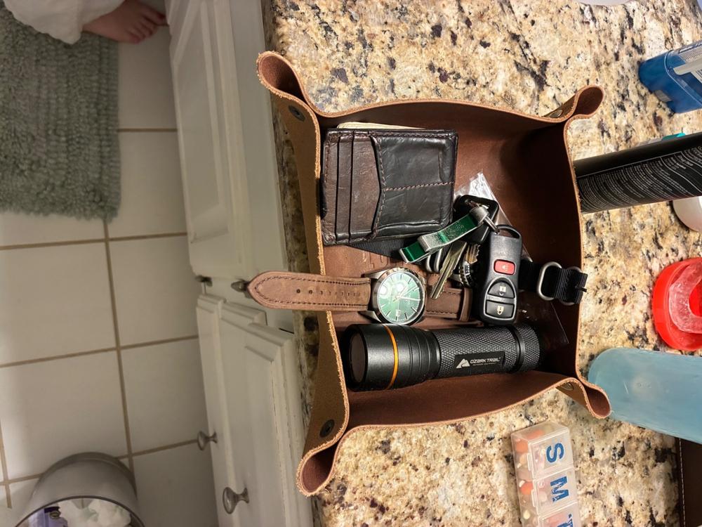 Leather Valet Tray - Customer Photo From Mary Alyce Davis