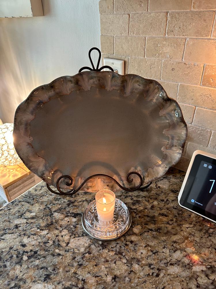 Fluttered Oval Platter Peaceful - Customer Photo From Kristina Johnson