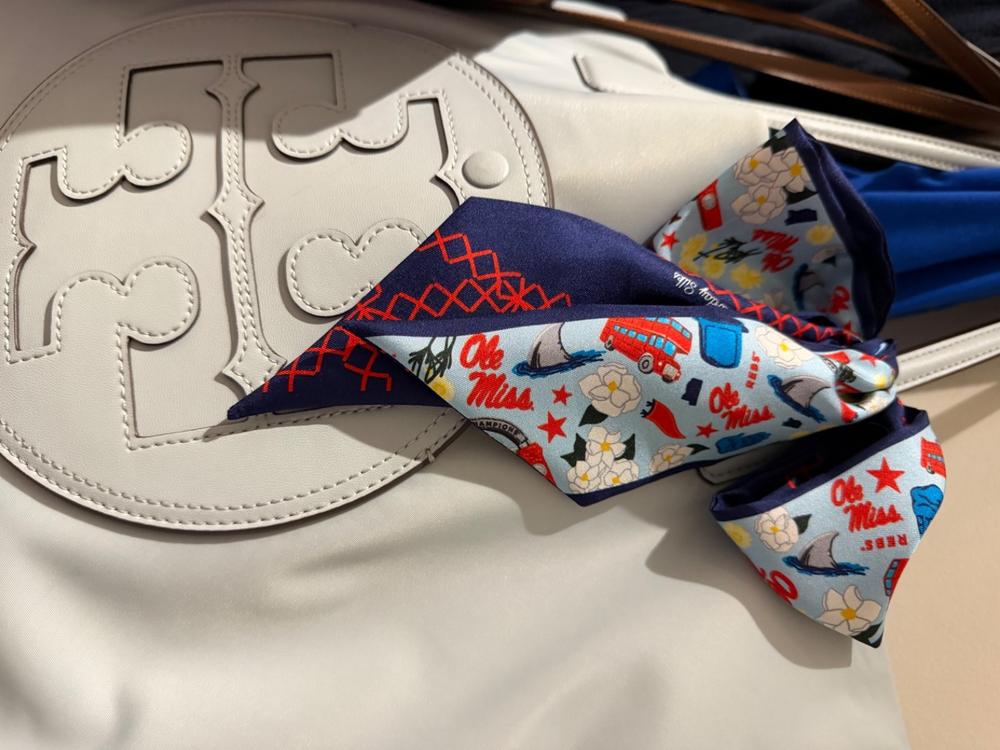 Ole Miss Rebels Skinny Scarf - Customer Photo From Kristina Johnson
