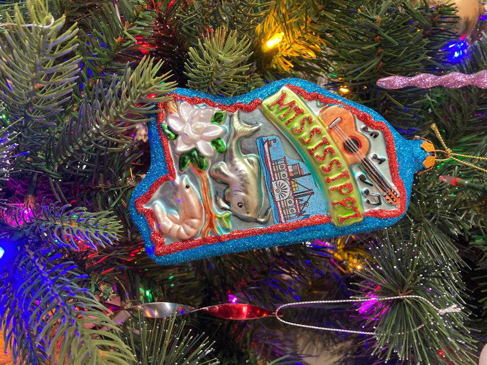 Mississippi Glass Ornament - Customer Photo From Susan Russell