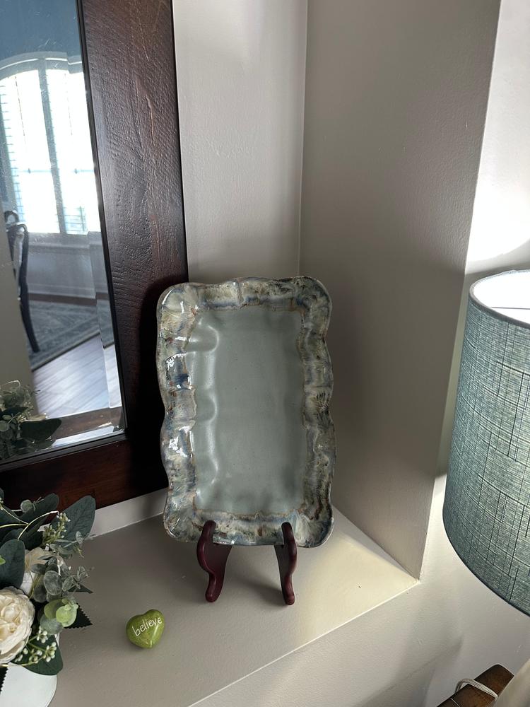 Ruffled Rectangle Dish Peaceful - Customer Photo From Kristina Johnson