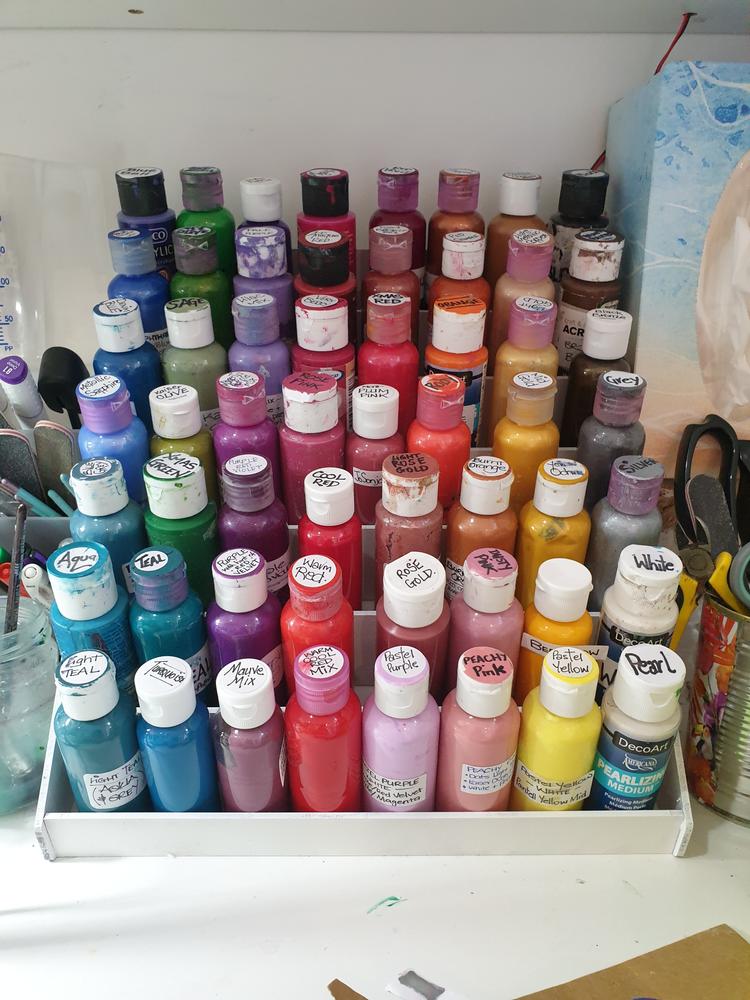 MDF Hobby Paint Rack - Customer Photo From Julie C