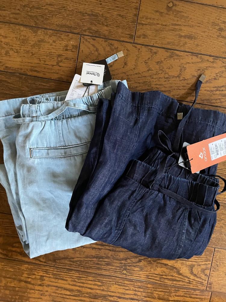 アンダール　デニム ワイドパンツ andar ロング　M　マリンブルー Ice Tencel デニムワイドパンツ | andar JAPAN