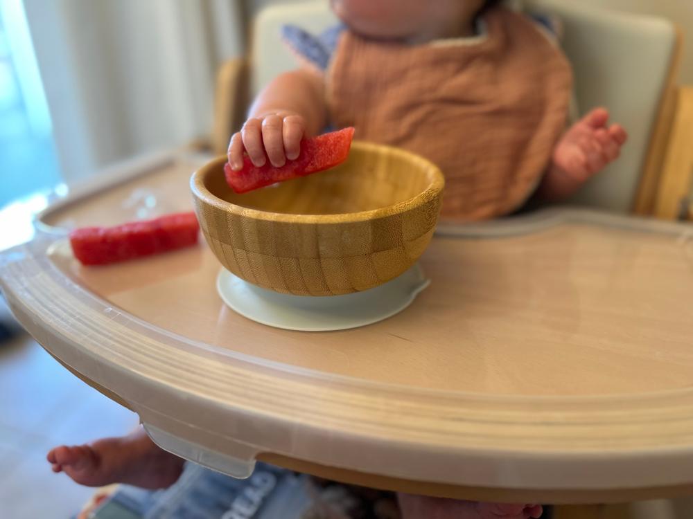 Octopod® Bamboo Baby Suction Bowl - Customer Photo From Avery