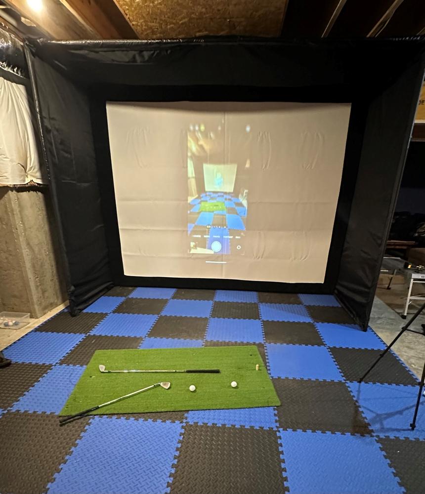 DIY Golf Simulator Enclosure - Customer Photo From Brian Queen