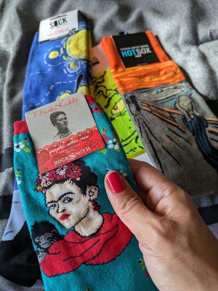 Blue Frida Kahlo Socks Women