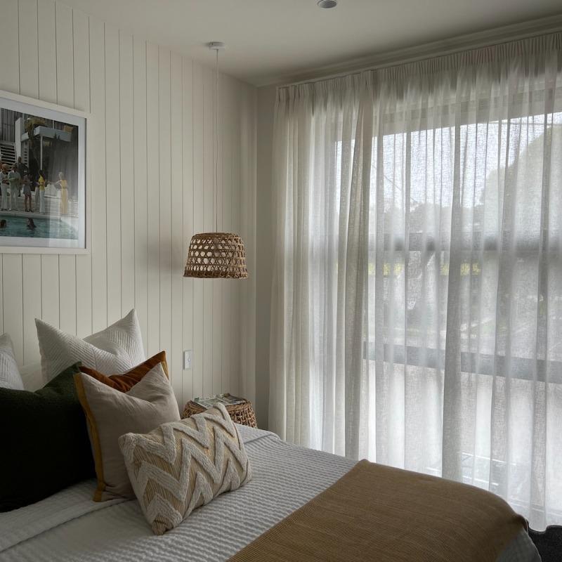GENOA Sheer Custom Made Curtains White - Customer Photo From Trudy Wendle