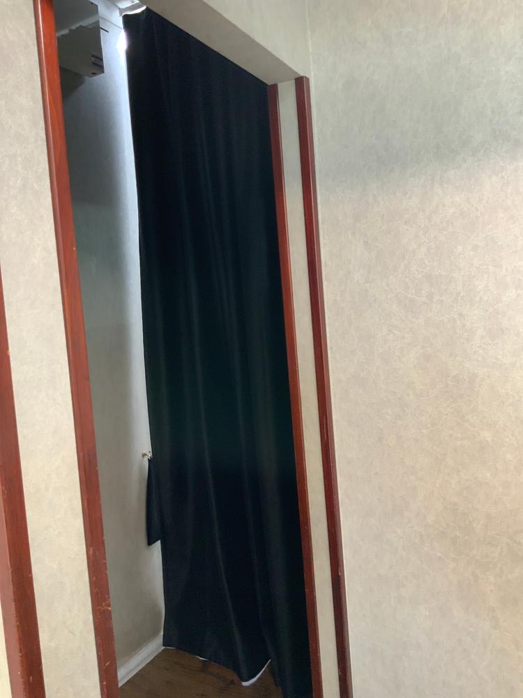 VELVET LUX Custom Curtains 100% Blockout Black - Customer Photo From Diamonds of Distinction