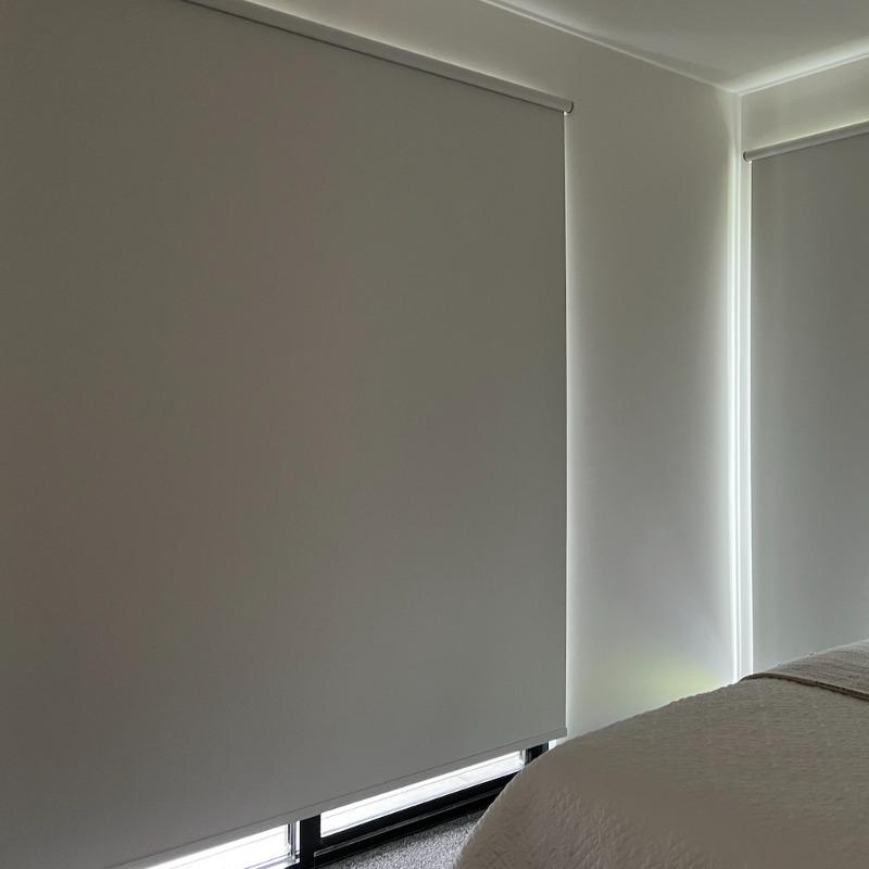 Custom Made Blockout Blind Classic White - Customer Photo From Jim Hempden