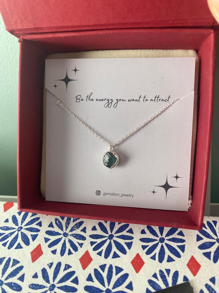 Rawnetic - Aquamarine necklace - Customer Photo From Amy W