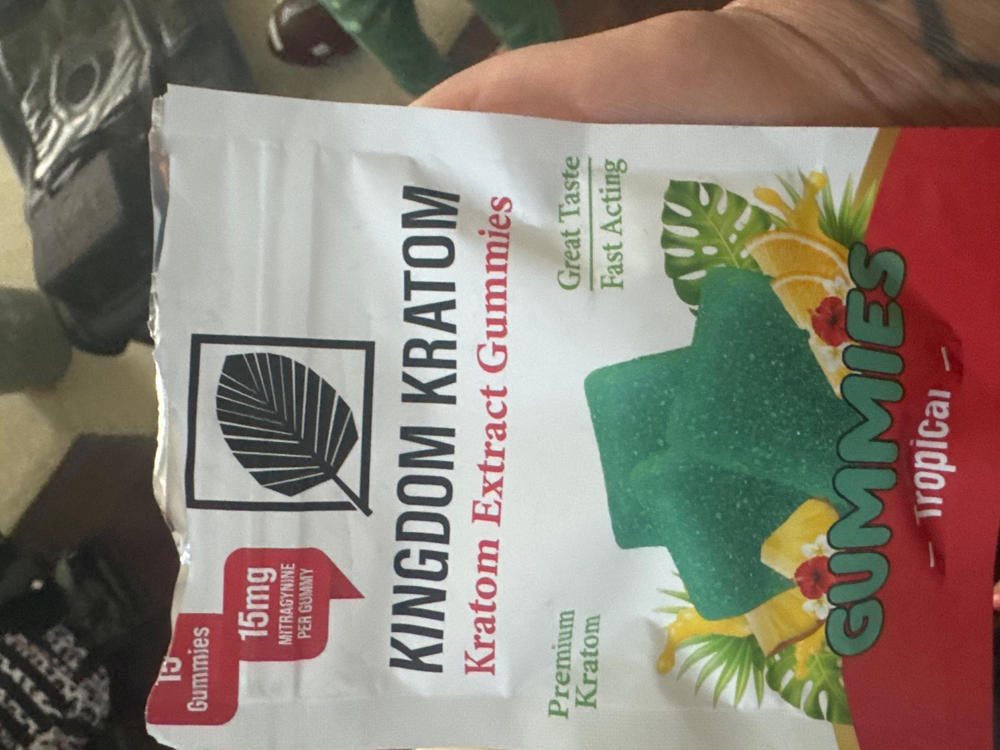 Kratom Extract Gummies - Tropical, 15 - Customer Photo From Adriana Reyes