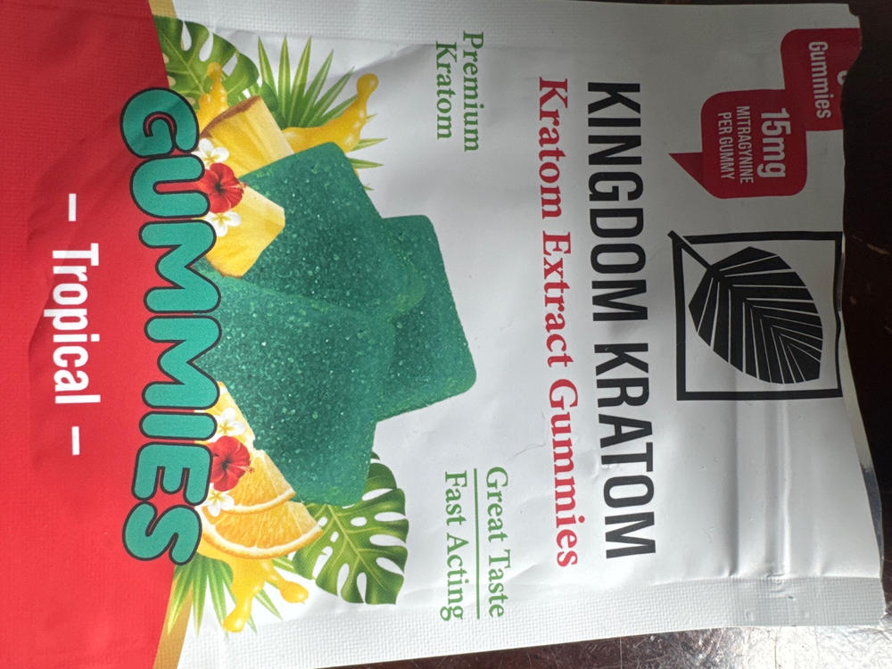 Kratom Extract Gummies - Tropical, 15 - Customer Photo From DAVID TORS