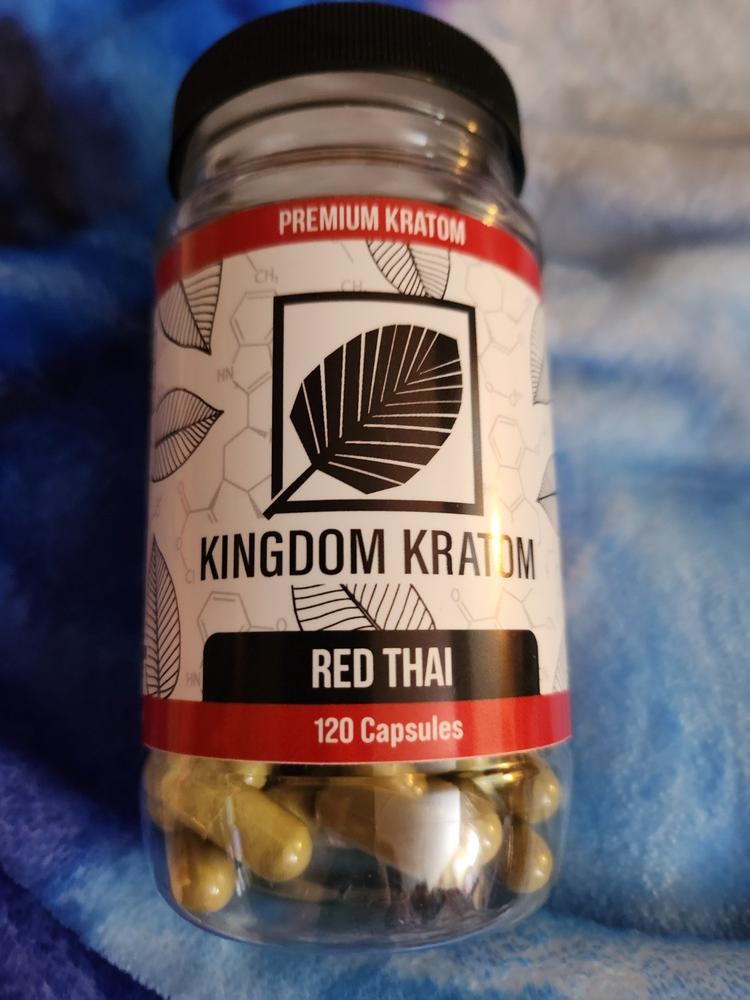 Red Vein Thai Kratom Capsules - 120 Count - Customer Photo From Debra Mullenix