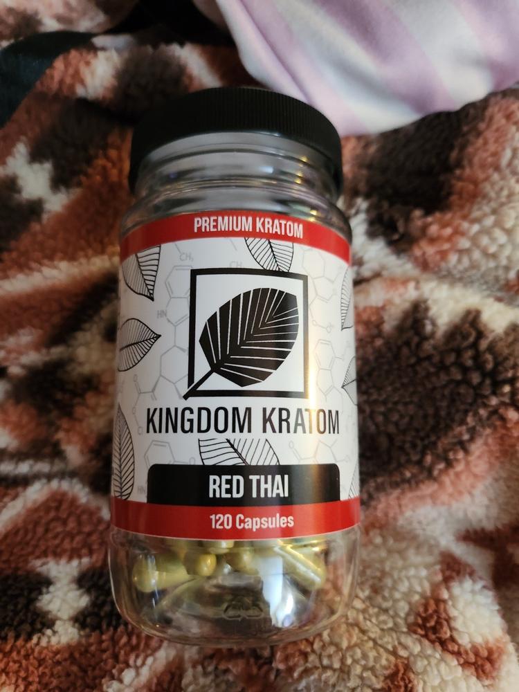 Red Vein Thai Kratom Capsules - 120 Count - Customer Photo From Debra Mullenix