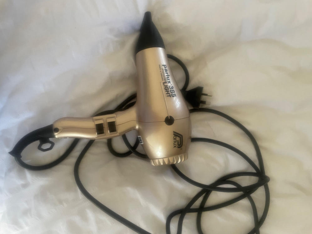 Parlux 385 Power Light Ceramic and Ionic Hair Dryer Light Gold - Customer Photo From Jan W.