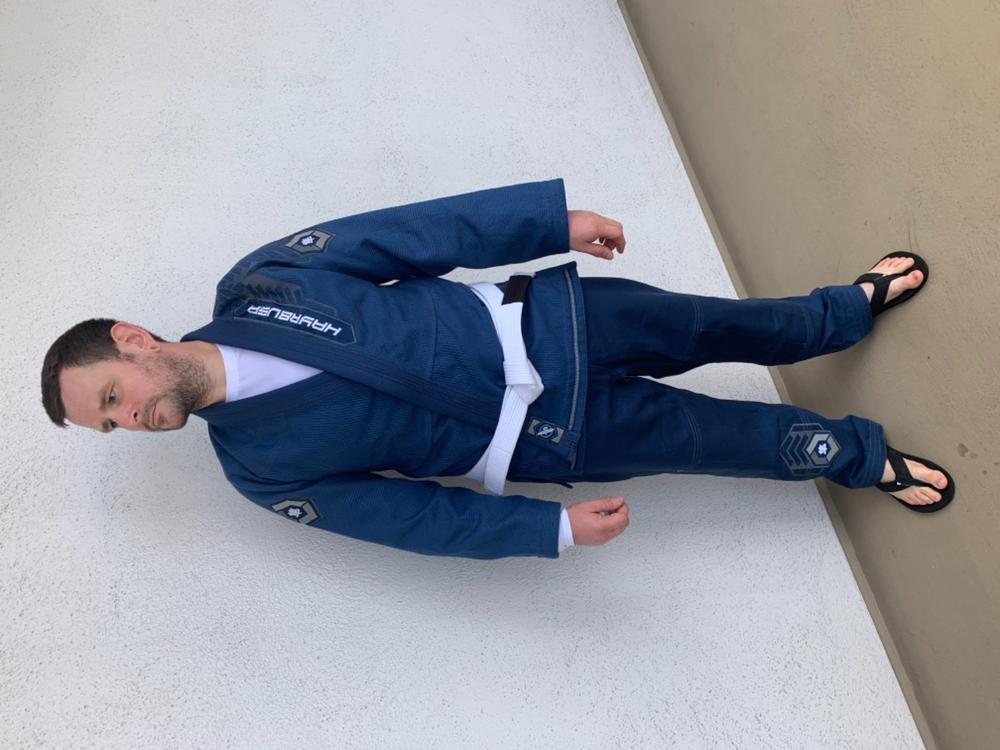 Hayabusa Warrior Gold Weave Jiu Jitsu Gi - Customer Photo From Remington A.