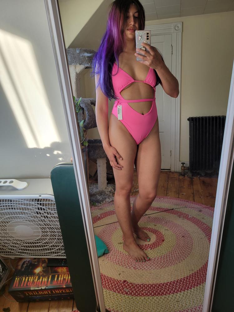 Gemma Wrap One Piece Swimsuit - Knockout Pink