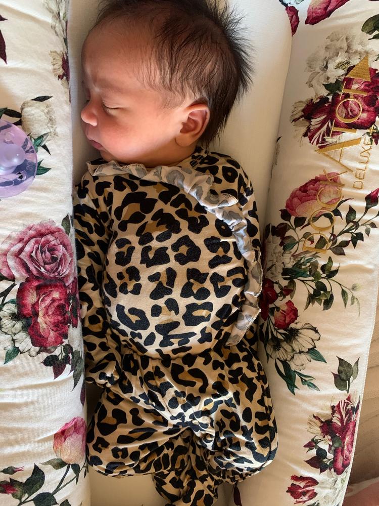 Lana Leopard Tan Ruffled Kimono Set - Customer Photo From Michelle Wiley