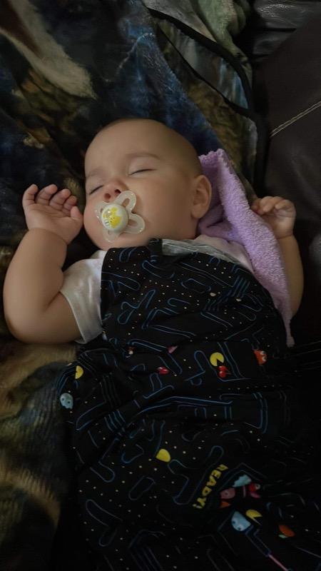 PAC-MAN™ Maze Swaddle Beanie Set - Customer Photo From Danielle Bloome