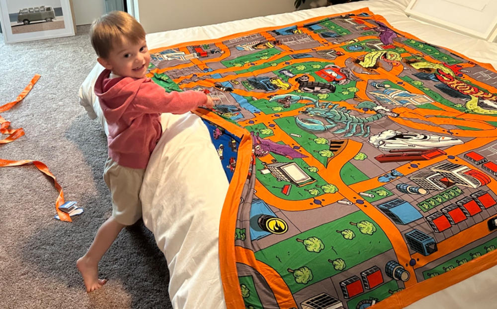 Hot Wheels™ & Hot Wheels™ Monsters Luxe Patoo® Blanket - Customer Photo From Isabella Hopkins