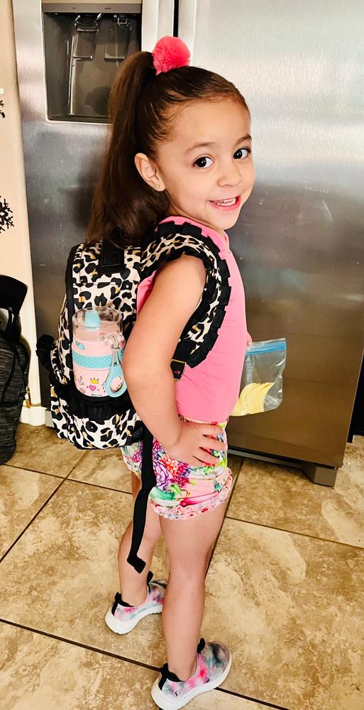 Lana Leopard Tan Ruffled Mini Backpack - Customer Photo From Rayanna Fuentes