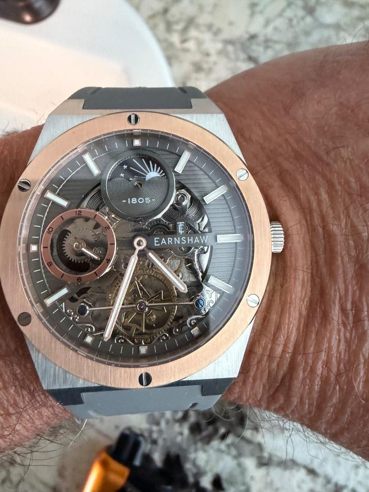 White Gold | Drake Dual Time Automatic – Thomas Earnshaw