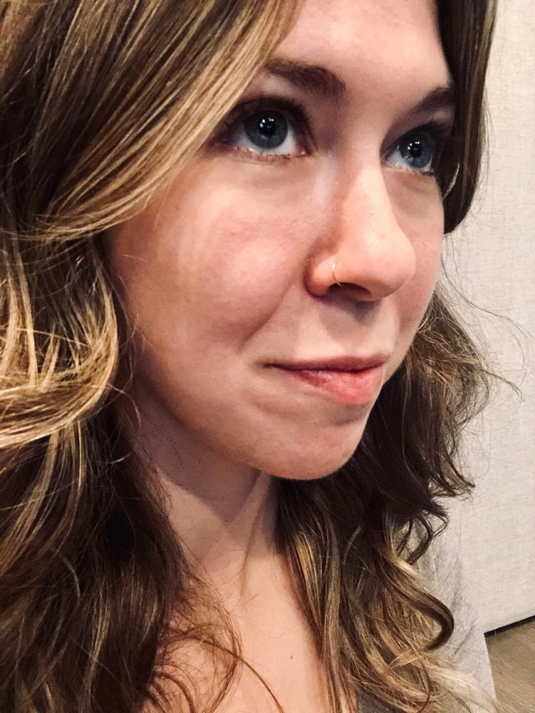 Gold Nose Ring Hoop - Customer Photo From Kate E.