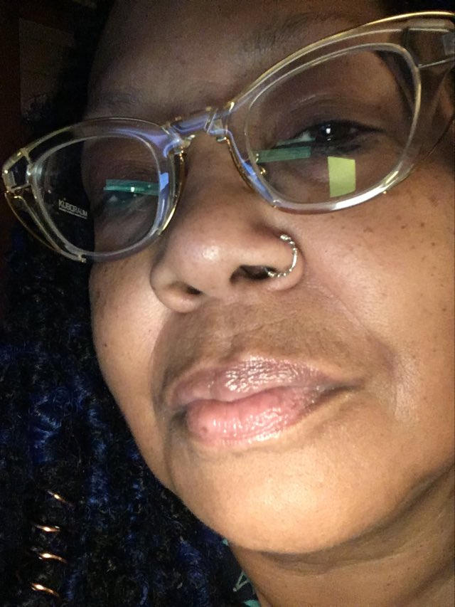 Silver on Silver Nose Ring - Customer Photo From Eunice Miller