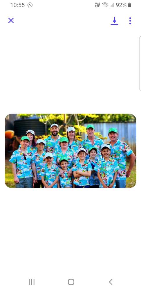 Blue Surfing Santa - Boys Christmas Shirt - Customer Photo From Christine Scott