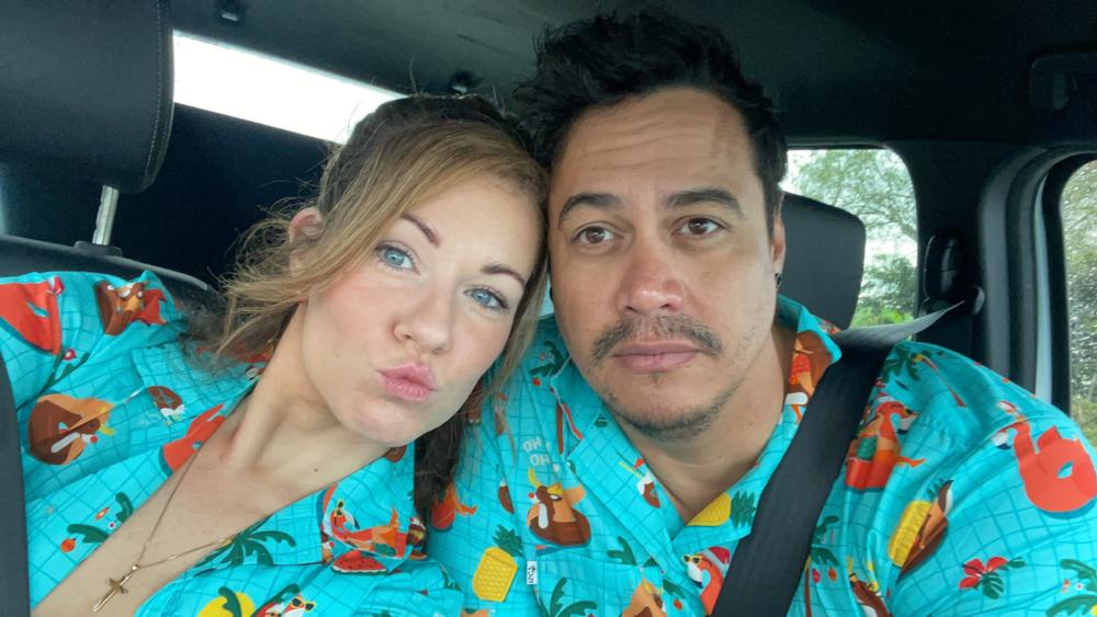 Christmas Pool Party - Mens Festive Shirt - Customer Photo From Mathew 