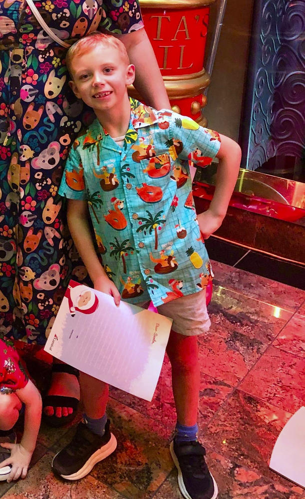 Christmas Pool Party - Kids Unisex Festive Shirt - Customer Photo From Taylor Small & Liam Small