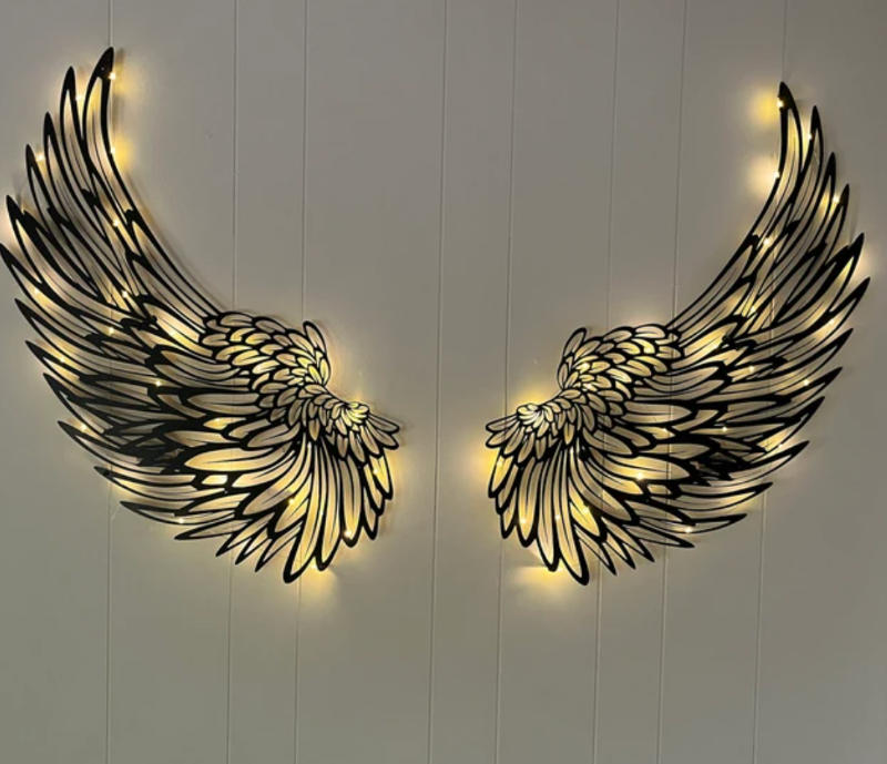 Engelliebe™ - Wunderschöne Engelsflügel mit LED Beleuchtung – Flavum