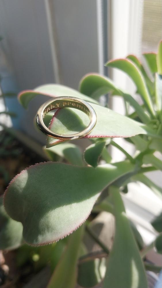 Pinky Promise Ring: Gold Plated - Customer Photo From Leah Elizabeth 