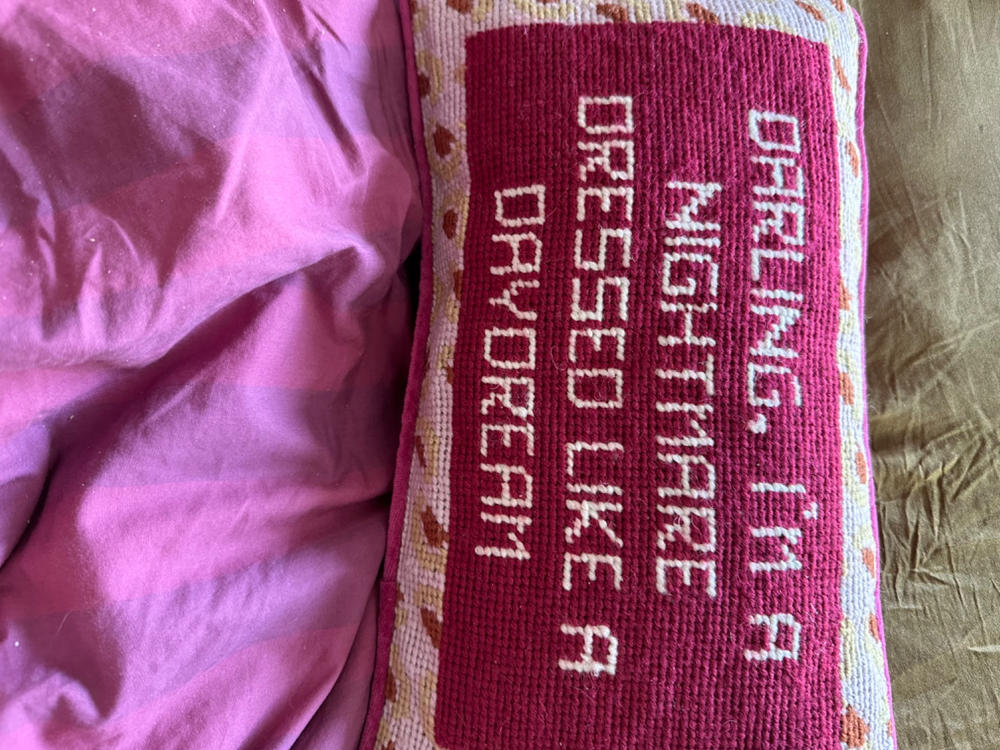 Dressed Like A Daydream Needlepoint Pillow - Customer Photo From Jess Long