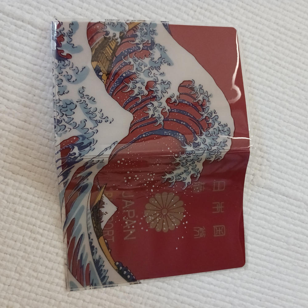 パスポートカバー（赤富士/神奈川沖浪裏） – Shop of Hokusai ｜ 北斎