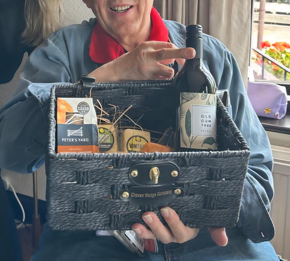 Cheese & Wine Hamper - Customer Photo From Aliye Llewellin