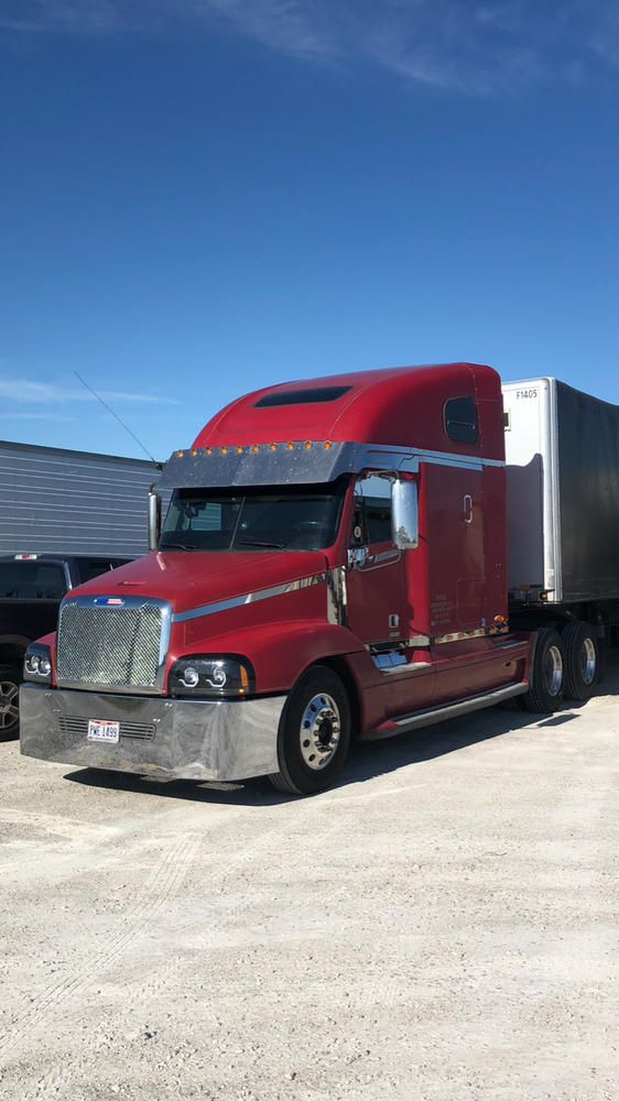 22" Chrome Bumper (FL Century 2004 & Older) Tow, And 11 Hidden Light Holes - Customer Photo From Chester D.