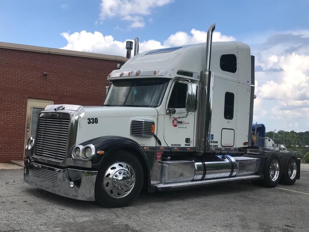 thumbnail image 2 of Ultrachrome 16" Tapered Chrome Bumper – Freightliner Coronado / 122SD, Tow & Step Cutouts, 7 Gauge Steel 2 of 2