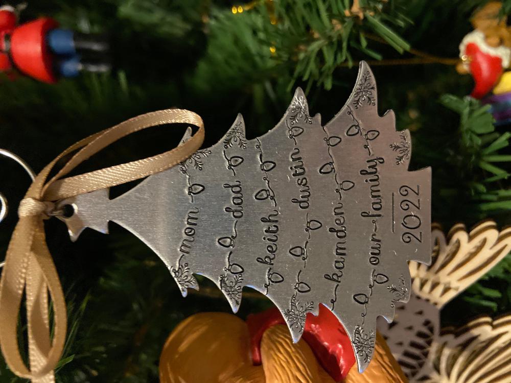 Family Christmas Tree Ornament - Customer Photo From Jc Leffler
