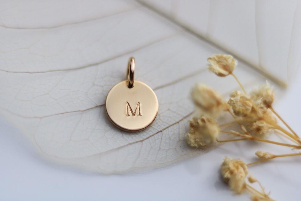Add on Tiny Initial Disc 3/8 - Customer Photo From Syble H