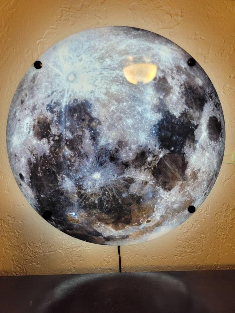 Moon LED Wall Art - Customer Photo From Molly M