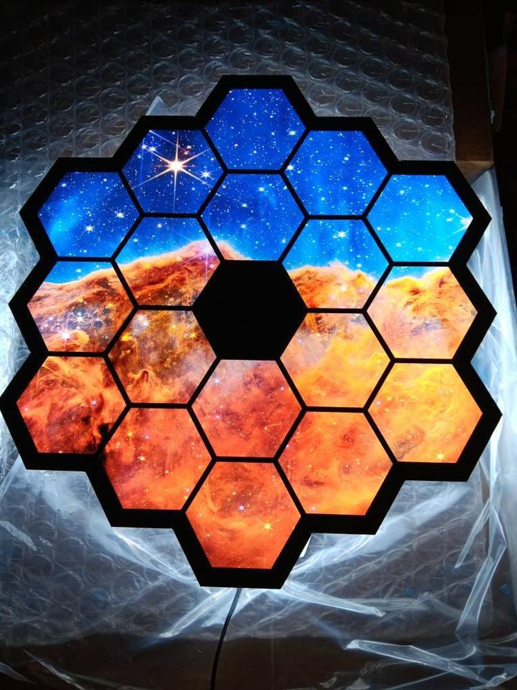 James Webb Telescope LED Wall Art - Customer Photo From Veronica