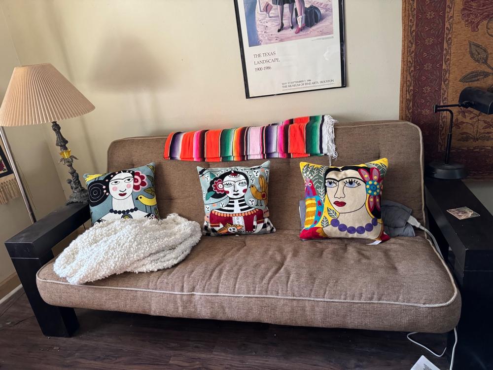 Set of Three Frida Kahlo Pillow Covers - Customer Photo From Sibyl White